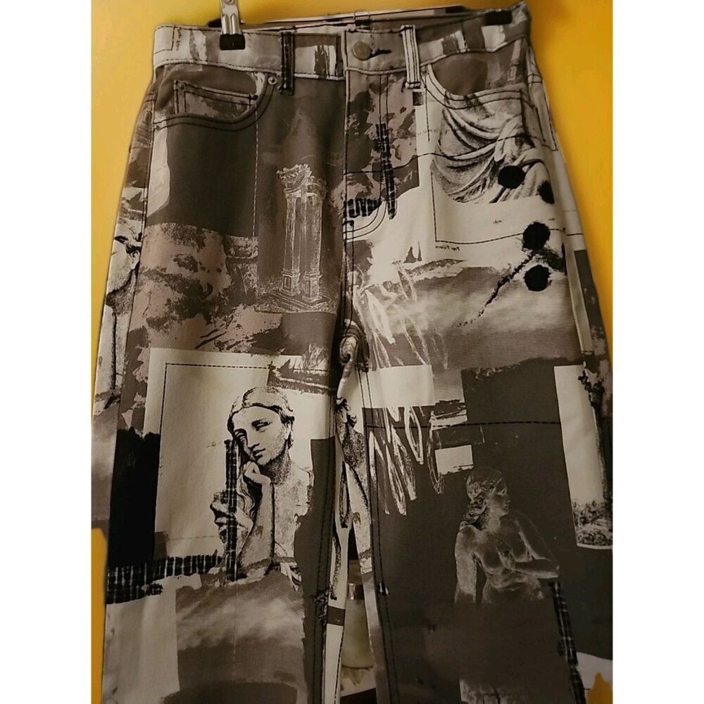 Urban Outfitters BDG Renaissance Print Cowboy Jean Sz 25 HighWaist Straight CR50